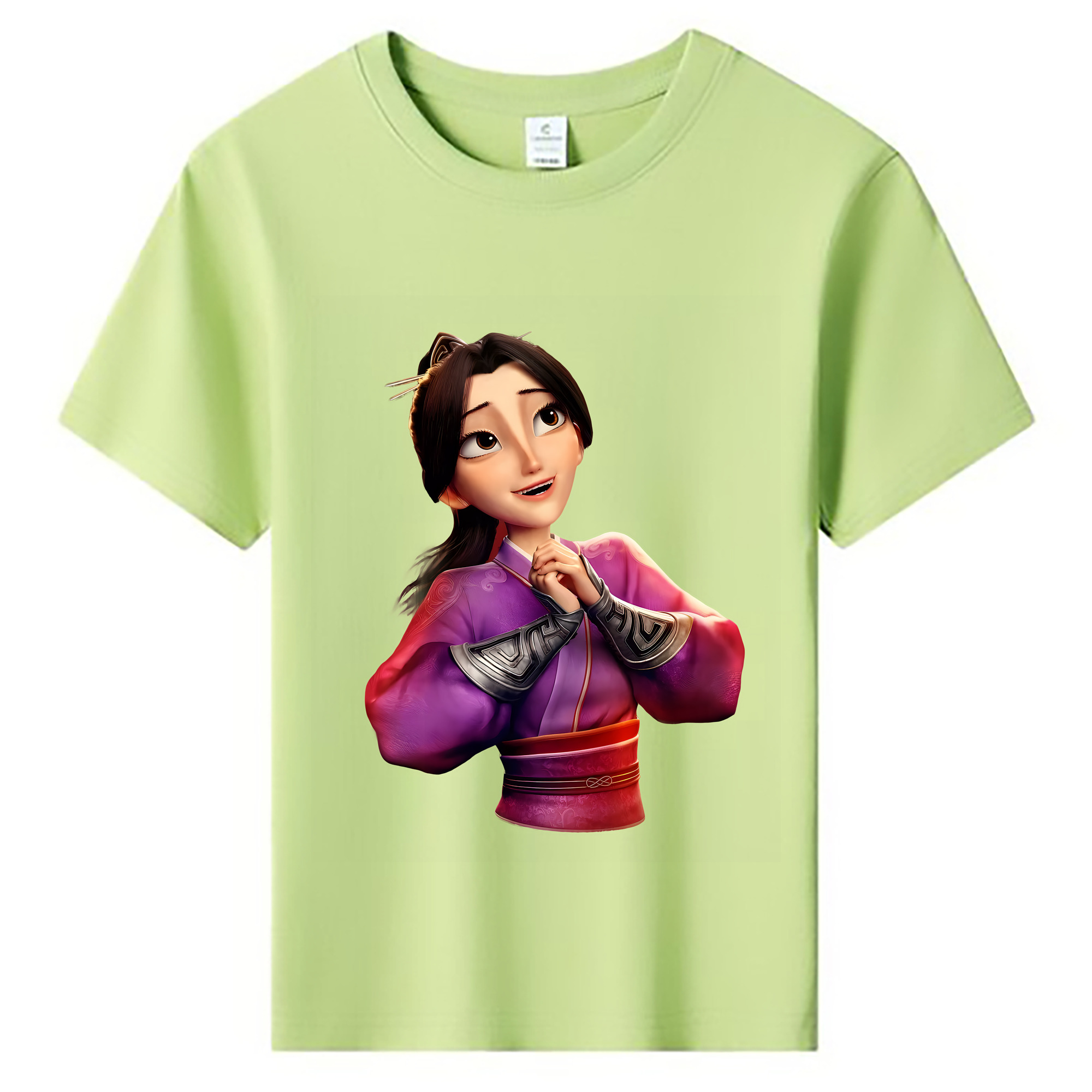 （画像用） Ne Zha 2 ナタ 魔童の大暴れ 綿100％キッズTシャツ（フロントプリント）